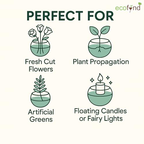Image of ecofynd Glass Vase for Flowers Plants, Modern Decorative Vase for Home Decor Center Table, Bedroom, Living Room, Office Decoration, Wedding or Gifts, Luster Glass Vase, (GVASE011)