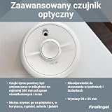 Fire Angel SB5-INT Czujnik Dymu – Detektor Dymu Odporny na Opary Kuchenne, Optyczny Czujnik Przeciwpożarowy z Wymienną Baterią – Czujka Przeciwpożarowa