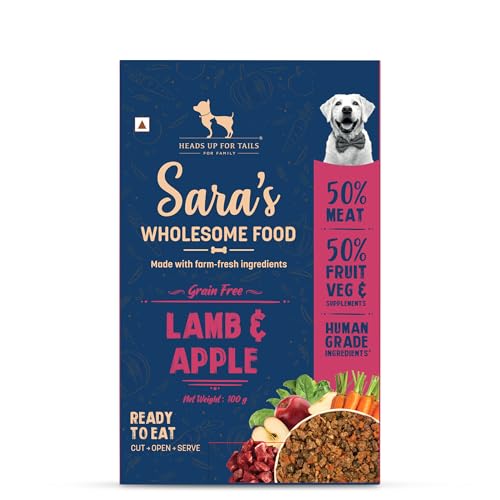 Image of Sara's Wholesome Food by HUFT Grain-Free Combo Dog Food - 2x100 gm | Human Grade Ingredients | Gluten Free | Balanced Meal | Suitable for Adults & Puppies, Complete Nutrition