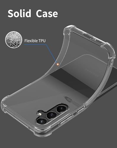 Image of BOXXO Flexible Back Cover for Samsung Galaxy S24 Plus 5G | Back Cover Transparent Clear Shockproof Case Four Corner Protection | Slim Protective Mobile Phone Cover for Samsung Galaxy S24 Plus 5G