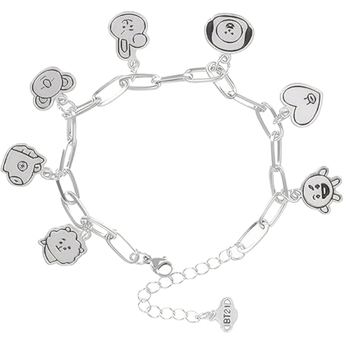 Noaxylic BTS Pulsera, Hermosa Mercancía de Kpop para BTS Fans, Pulsera con Colgante...