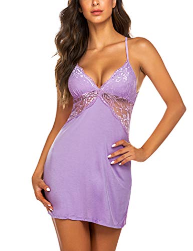 image for ADOME Women Chemise Lingerie Sexy Nightie Full Slips Lace Babydoll Sle