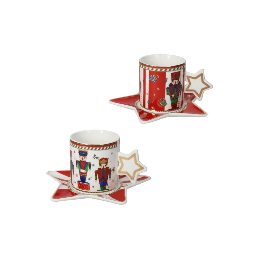 Service De Table De Noël 18 Pièces 'Casse-Noisette' - Porcelaine Décorée, Assiettes Plates, Creuses Et à Dessert - 5