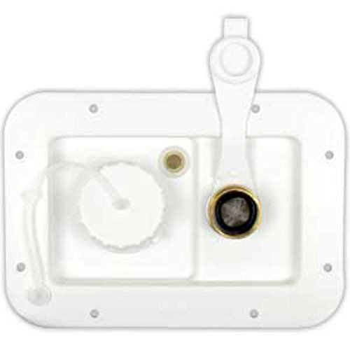 JR Products 497-AD-26-A Polar White City/Gravity Water Hatch with...