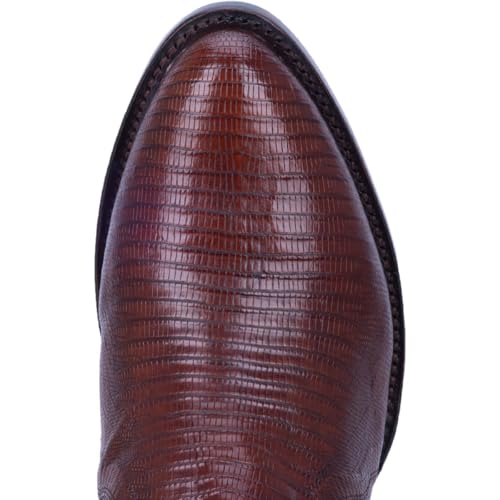 Image of Dan Post Mens Winston Lizard Embroidered Pull On Round Toe Dress Boots Mid Calf - Black