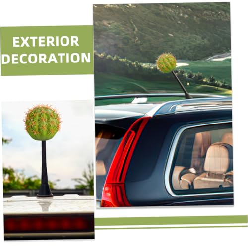 Decoraciones de antena de coche Alipis: cactus de espuma resistentes a arañazos y fáciles de montar 7
