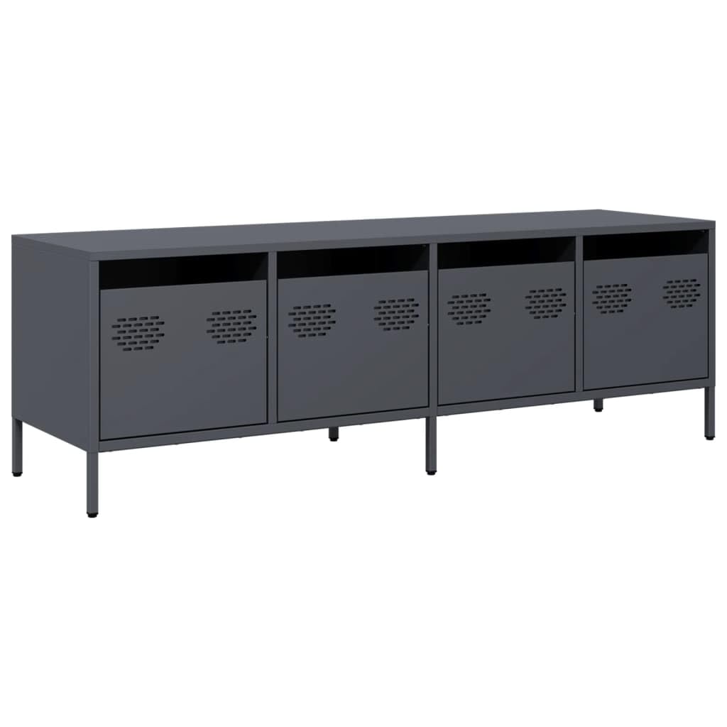 Mobile per TV color antracite, 135 x 39 x 43,5 cm, in metallo, con