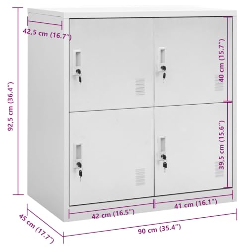 Meuble rangement sécurisé gris pour protéger vos documents de bureau - 3