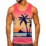 Fitness Muscle Tank Top Mens Racer Back Undershirts Sleeveless Breathable Sports Undershirt Vest Top Vest Top for Running Gym Workout Sport Fitness Pink