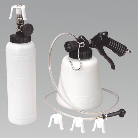 PMD Products Pneumatic Brake Fluid Bleeder w/ 4 Master Cylinder Adapters 90-120 PSI