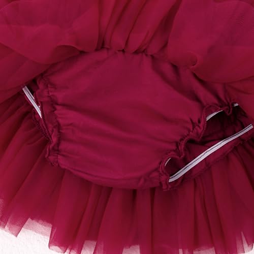 Image of 6M-3T Infant Baby Girl Tutu Skirt Toddler Girls Solid Color Tulle Skirts Birthday Outfits with Headband