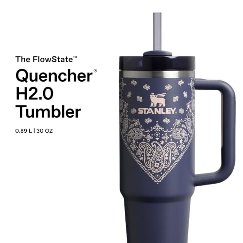 STANLEY 1913 Quencher H2.0 FlowState Trinkbecher 0.89L - Blue Corn Paisley – Ansicht 3