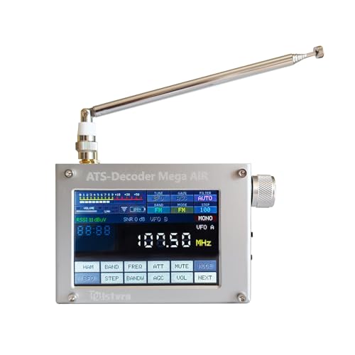 Radio portátil ATS-Decoder Mega AIR SDR con pantalla color 4 pulg