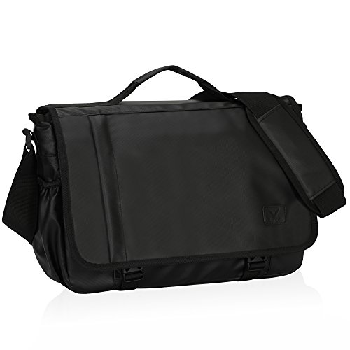 Hynes Eagle Laptop Messenger Bag 15.6 inch Commute Shoulder Bag for Men & Women Black
