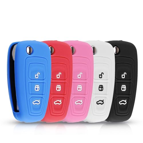 Coque étui clés télécommande voiture silicone 3 boutons Ford Focus Ranger C-Max - 2