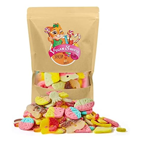 Vegan Sweets - Vegetarian - Halal Friendly - Bubs Fizzy and Fizz Free Pick n Mix Sweets Gift Bag - Large Bag of Sour, Chewy, Gummy, Candy, Jelly Treats Cover