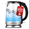 Glass Electric Tea Kettle. Fast Water Boiler. BPA-FREE Stainless Steel & Borosilicate Glass. Designed in Italy. 8 Cups Capacity. 1.7 Liters by Vianté