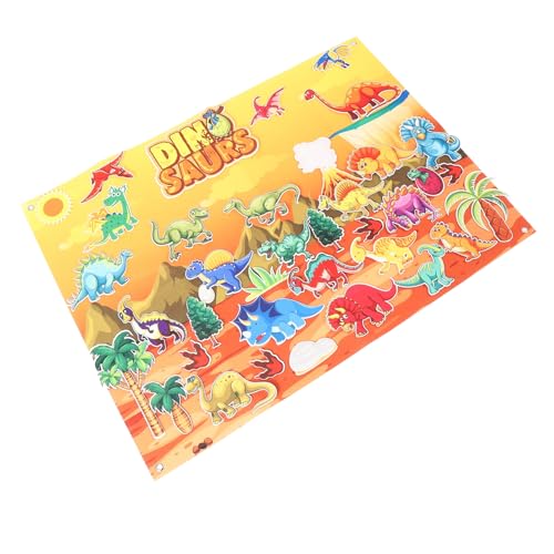 Ymiko Dinosaur Felt Board Set Interactive Learning Play Kit Wall Hanging Gift for Preschool Children