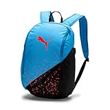 PUMA Liga Backpack Rucksack, Black-Azure Blue-Red Blast, UA