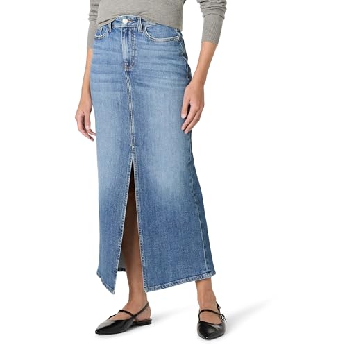 The Drop Women's Rylie Maxi Denim Skirt with Front Slit