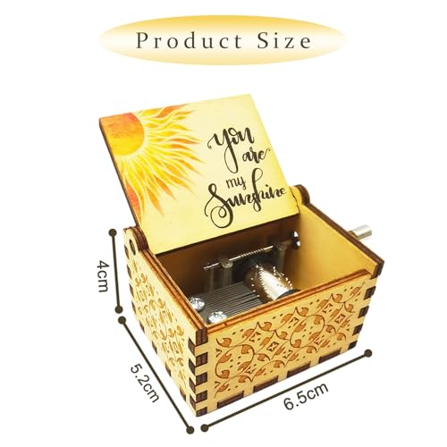 Tongyixin Spieluhr Holz,Spieluhr Zum EinnäHen,You Are My Sunshine-Spieluhr,Mutter Tochter Geschenk FüR Kinder, MitschüLer, Freunde,My Melody