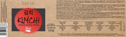 Bakoki® Premium KIMCHI Hot Originales koreanisches Rezept (2 x 300g)