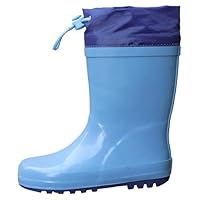 LANCDON Waterproof Rain Boots for Toddler and Kids - Boys Girls Rubber Rain Boots with Easy on Handles for Outdoor Playing
