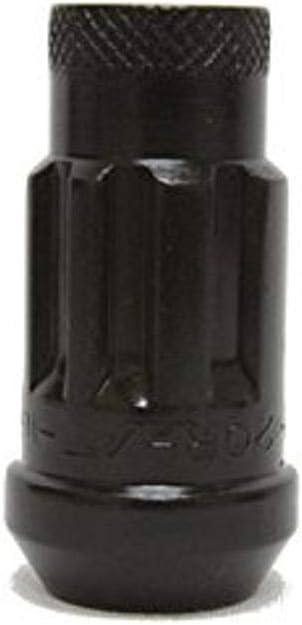 33002B Black 14mm x 1.5" Thread Size Locking Lug Nut, (Set of 4)