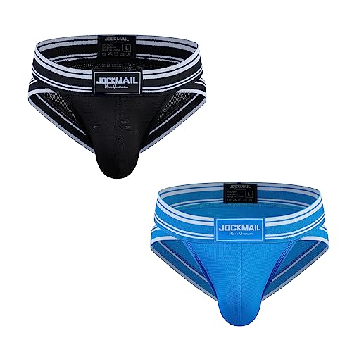 JOCKMAIL 2PCS/Pack Men Underwear Briefs Mens Breathable Briefs Athletic Underwear Mens Comfortable Briefs Pack
