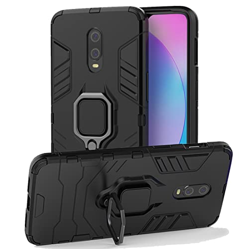 NOVAGO Compatible con OnePlus 7/1+7 y OnePlus 6T /1+6T – Carcasa semirrígida semiflexible, muy resistente a los golpes, con anillo, soporte y anillo anticaída