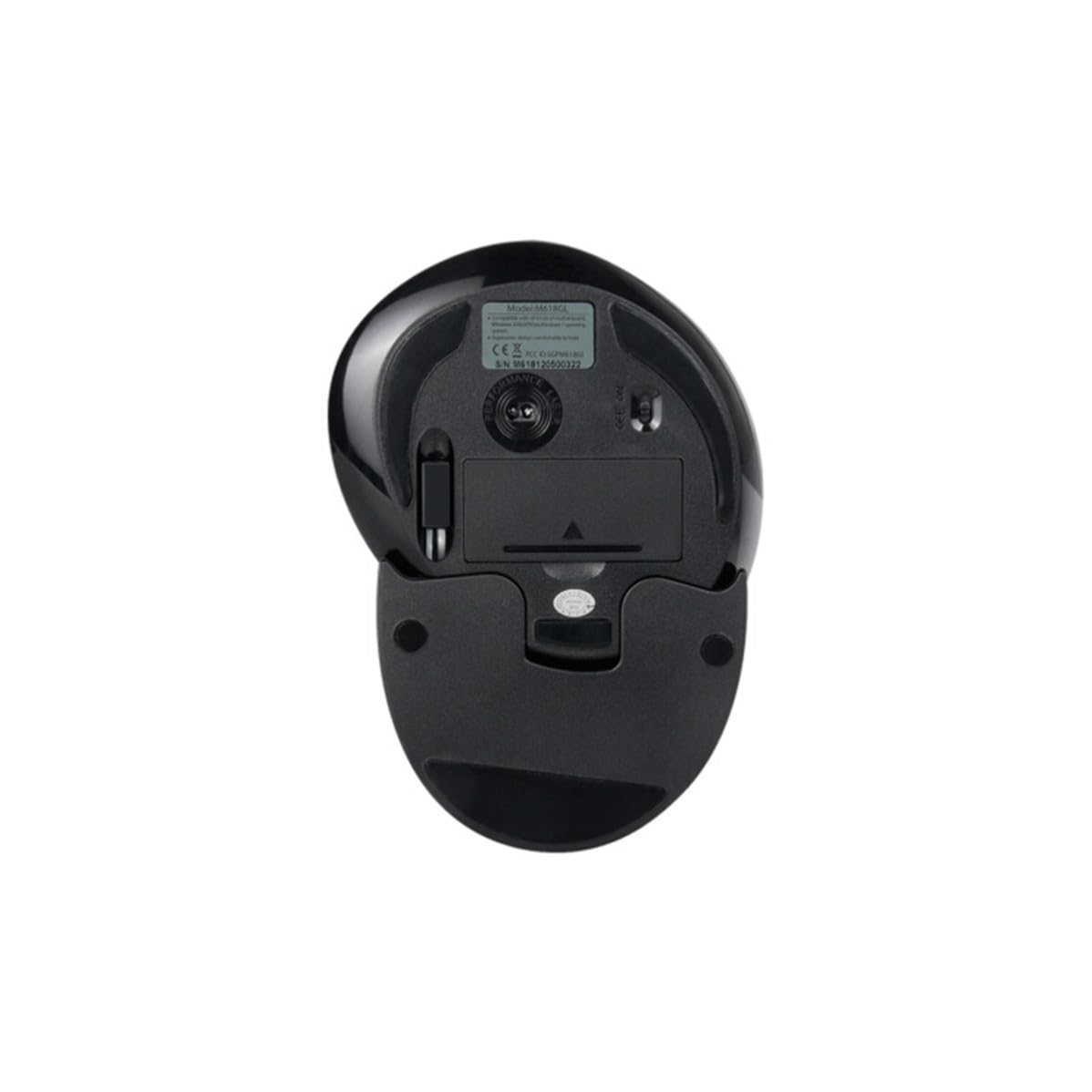 SHINEOFI Mouse Verticale Wireless Ergonomico M618 Sensore Avanzato 1600 Dpi, Design Scientifico Ergonomico in Abs per Laptop e Desktop Nero