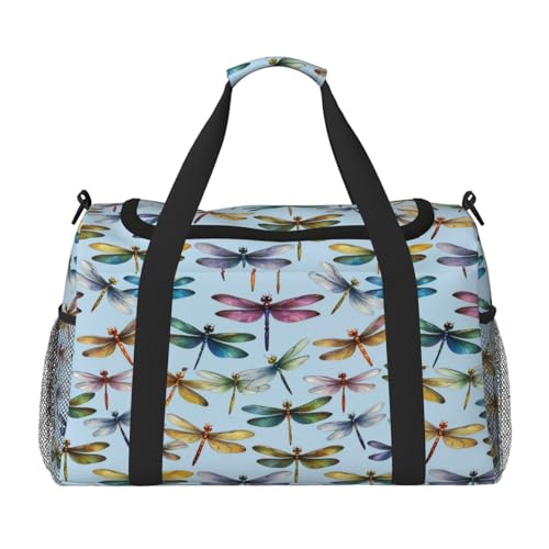 Dragonfly Print Daily essentials Large Capacity Hand Carry Bag for Weekend Getaways style Bags