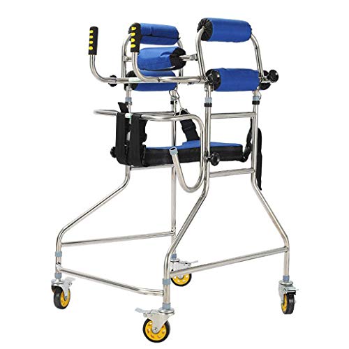 YLSD Children Standing Frame Cerebral Palsy Walker Hemiplegic Lower Limb Training with 4-Wheel