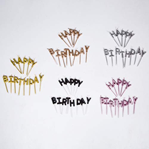 Amosfun Velas de Aniversário com Letras de Bolo, Decoração de Bolo, Velas de Bolo, Suprimentos para