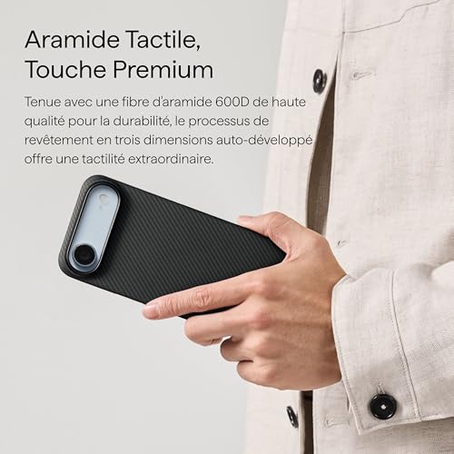 Coque iPhone Air pitaka compatible MagSafe étui fibre aramide - 3