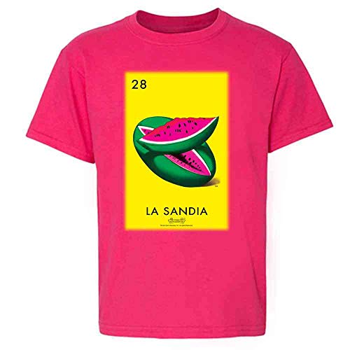 Pop Threads La Sandia Watermelon Loteria Card Kids T-Shirt for Toddlers 2T-6T Pink 4T