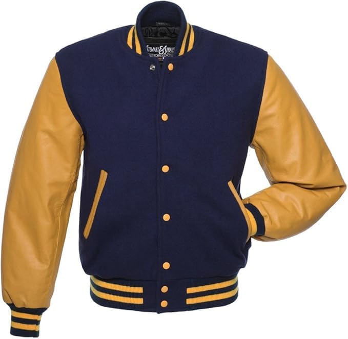 Stewart & Strauss Wool and Vinyl (Faux Leather) Varsity Jackets