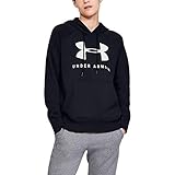 Glänzende Grafik vorne Under Armour Damen Rival Fleece Sportstyle Graphic Kapuzenpullover, Schwarz (Black 001), Medium