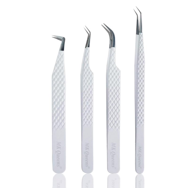 Amazon.com: MK Queens Lash Tweezers - Stainless Steel Fiber Tip