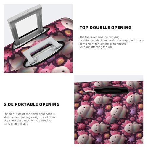 Luggage Cover Protector - Cartoon Cute Axolotl Print Suitcase Covers for Luggage Fit 22-24 Inch Suitcase4