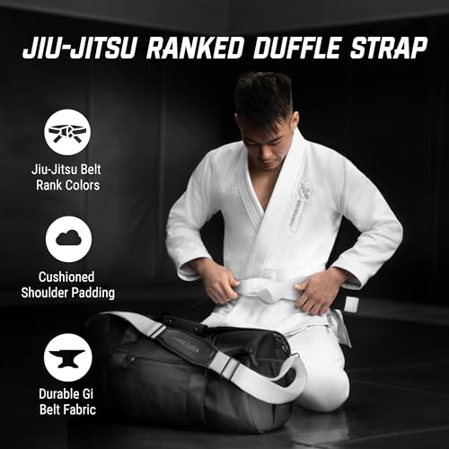 Image of Hayabusa Jiu Jitsu Ranked Duffle Strap - White, One