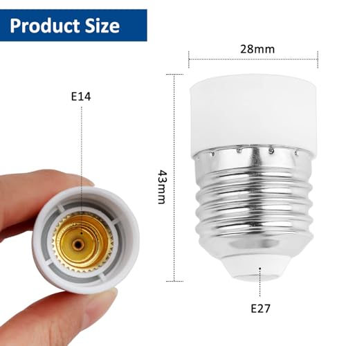 Adattatore da E27 a E14, AC 230V, Lampadina