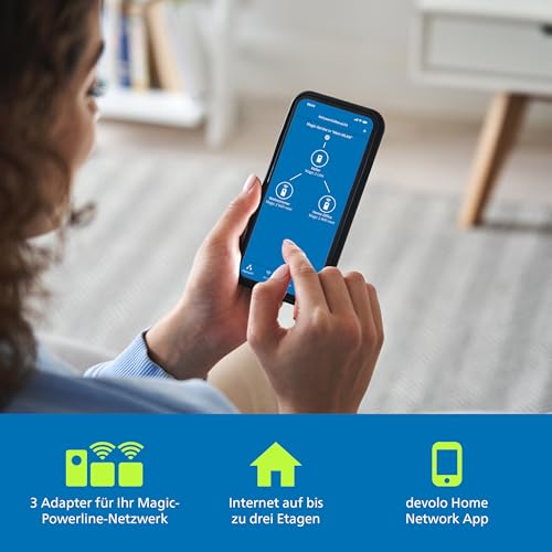 devolo Magic 1 WiFi mini Multiroom Kit, WLAN Powerline Adapter, bis zu 1.200 Mbit/s, WLAN Verstärker, 1x LAN Anschluss, dLAN 2.0, weiß – Ansicht 3