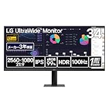 LG ウルトラワイドモニター UltraWide Monitor 34U511A-B 平面 34インチ /2560×1080/100Hz/MBR 1ms/IPS/sRGB 99%/DisplayHDR 400/アンチグレア/HDMI/DisplayPort/フリッカーセーフ/ブルーライト低減モード