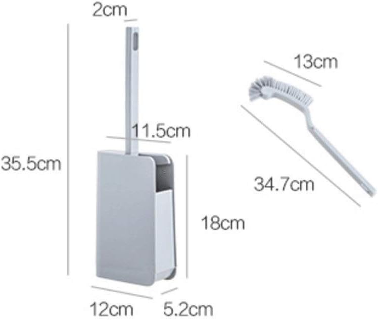 Toilet Gap Cleaning Set with Holder, Plastic Bathroom Bowl Cleaner and Base, Great Grip Strong Bristles - Perfect for A Completely Clean Bathroom Toilet Brush and Holder