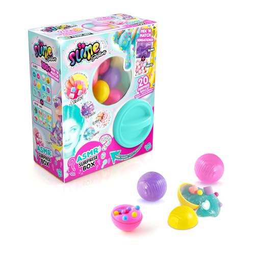 So Slime ASMR Surprise Box 20 Slime Dispenser Balls with Compounds & Decorations Vending Machine Unboxing Experience Sensory Mix & Match Toy Ages 6+