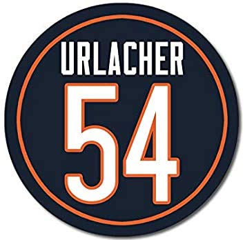 BRK StudioRound Bears Classic #54 Brian Urlacher (Number Chicago da) Bumper Sticker Vinyl Decal