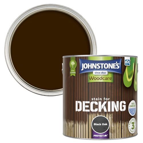 Johnstones Woodcare Stain for Decking Black Oak 2.5L