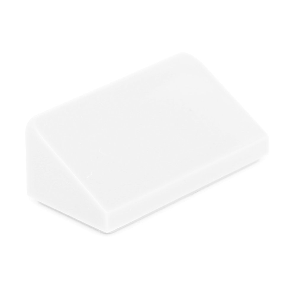 LEGO Slope Building Block, 30° Angle, 1 x 2 x 2/3, Part 85984 (White, 10, Bricks) — image 1