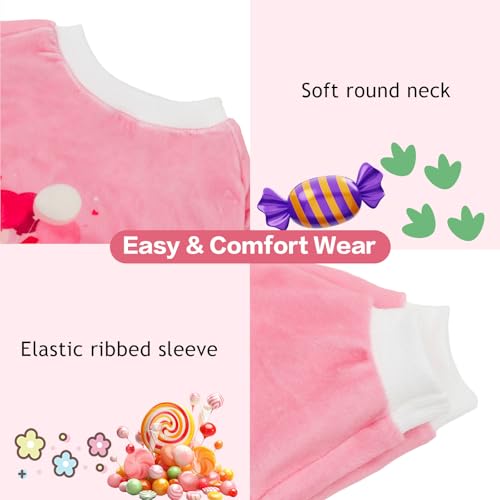 Image of CuteBone Soft & Stretchy Dog Pajamas Lucy - Cozy Pet Jammies Breathable Jumpsuit for Small Dogs - All-Season Comfy Outfit Easy-On Pullover Design - Keeps Pets Warm & Comfortable P338L